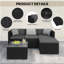 Rattan Patio Furniture Set All Weather Garden Lounge Set with Cushions-66246198