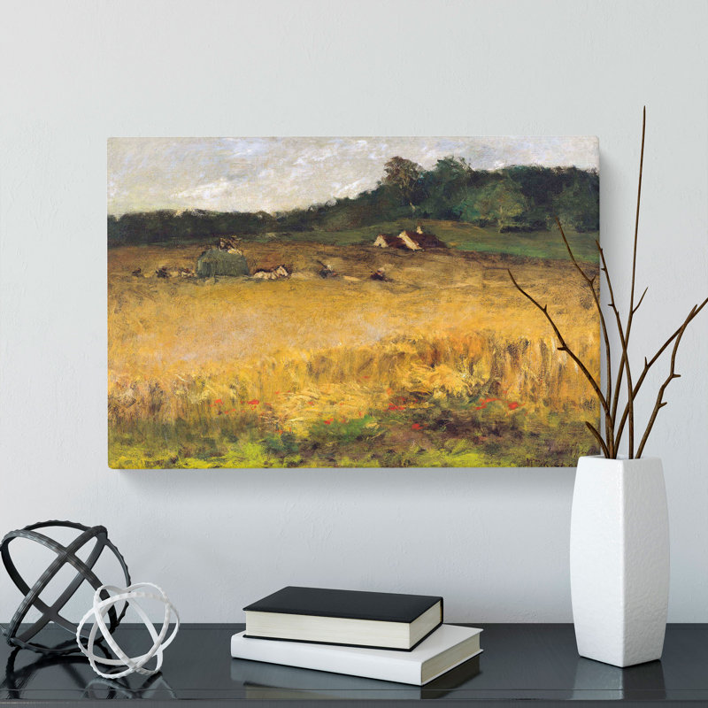 Wheat Field by William Merritt Chase - Wrapped Canvas Painting, 35cm H x 50cm W x 3cm D
