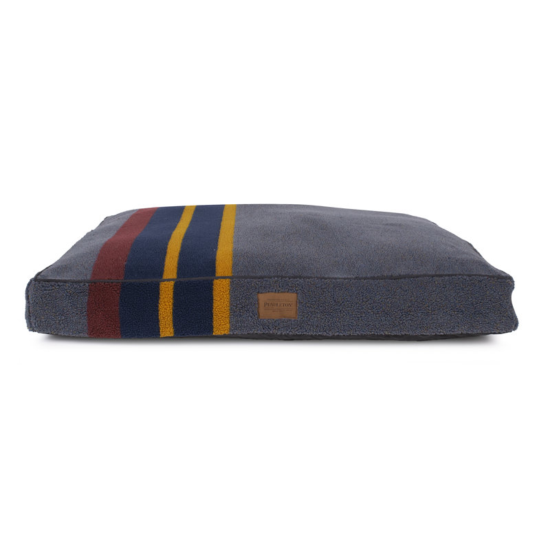 Lit pour chien avec housse amovible Pendleton Vintage Camp Pet Napper, Très grand (l 48 po x P 36 po x H 4 po), Bleu