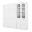 Queen Size Murphy Bed with Reversible Left-Right Side Cabinet, Acrylic Doors-1196717018