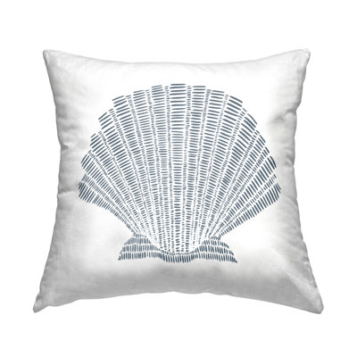 Design de coussin décoratif imprimé coquillage minimal par Jetty Home, LLC