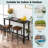Table de bar d'extérieur 48 pouces avec plateau imperméable et structure en métal robuste
