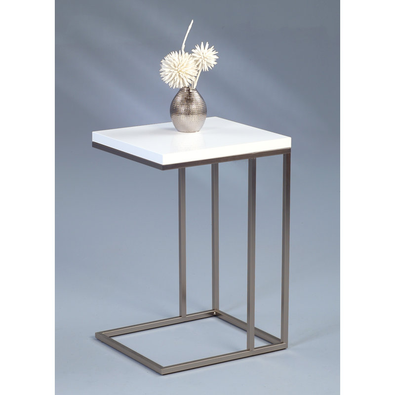 Cali Side Table, Metal with Stainless Steel Effect