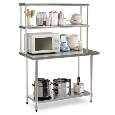 Table de travail en acier inoxydable l 30 po x L 48 po