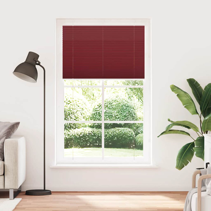 Room Darkening Pleated shade, Bordeaux Red, 120cmW x 200cmL