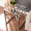 Table de bout carrée en verre Stevenly