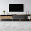 Meuble télé Mid-Century extensible avec grand espace de rangement