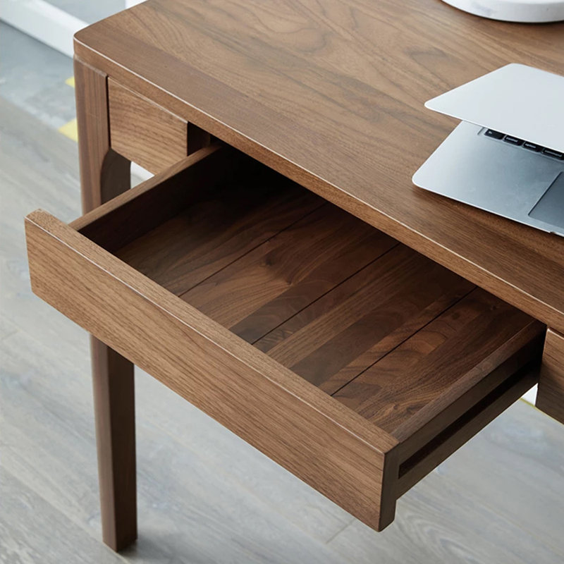 Bureau à tiroir en bois massif, H 29,53 po x l 47,24 po x P 23,62 po