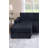 Black Finish 3Pc U-Shaped Sectional Set Cushion Back Armless Chairs Right Arm And Left Arm Chaise Primary Living Room Comfortable For 4 People-380761512