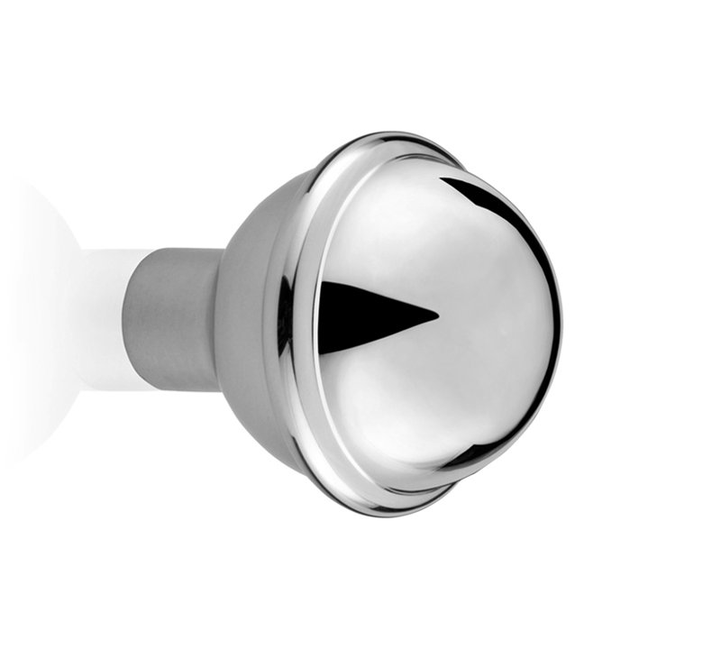 Poignée champignon de diamètre 1 3/8 po Rocher, Chrome brillant, H 1,26 po x l 1,25 po x P 1,25 po