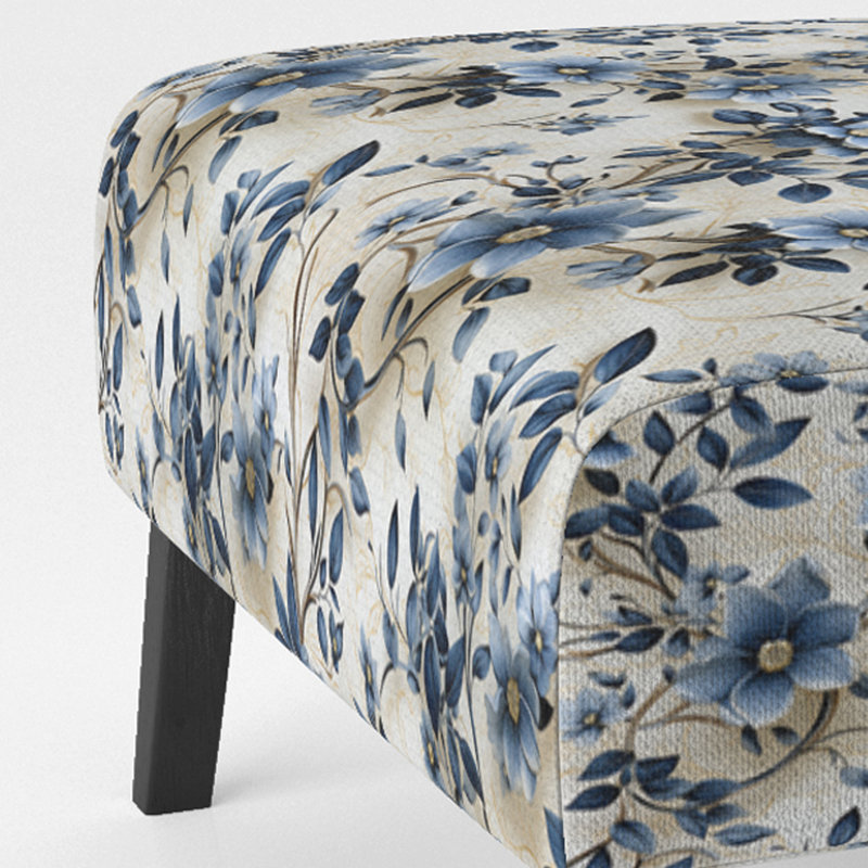 Fauteuil de chambre en velours de 21 po de largeur