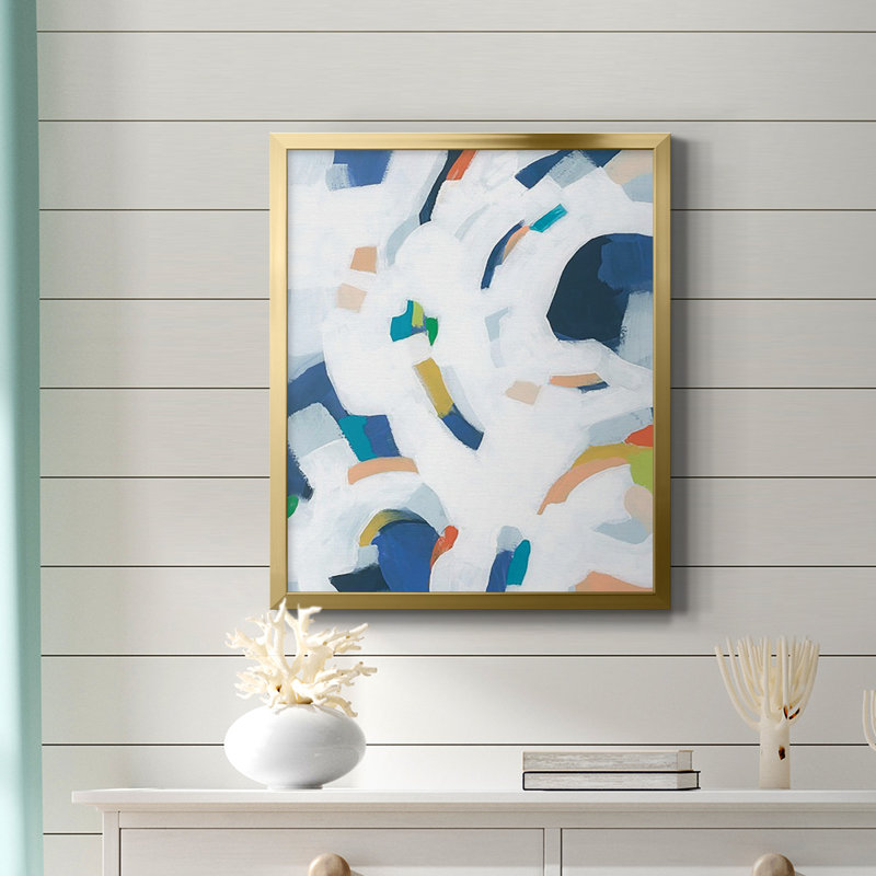 Toile encadrée de qualité supérieure Bright Orbit II - prête à être accrochée, Or, H 24 po x l 20 po