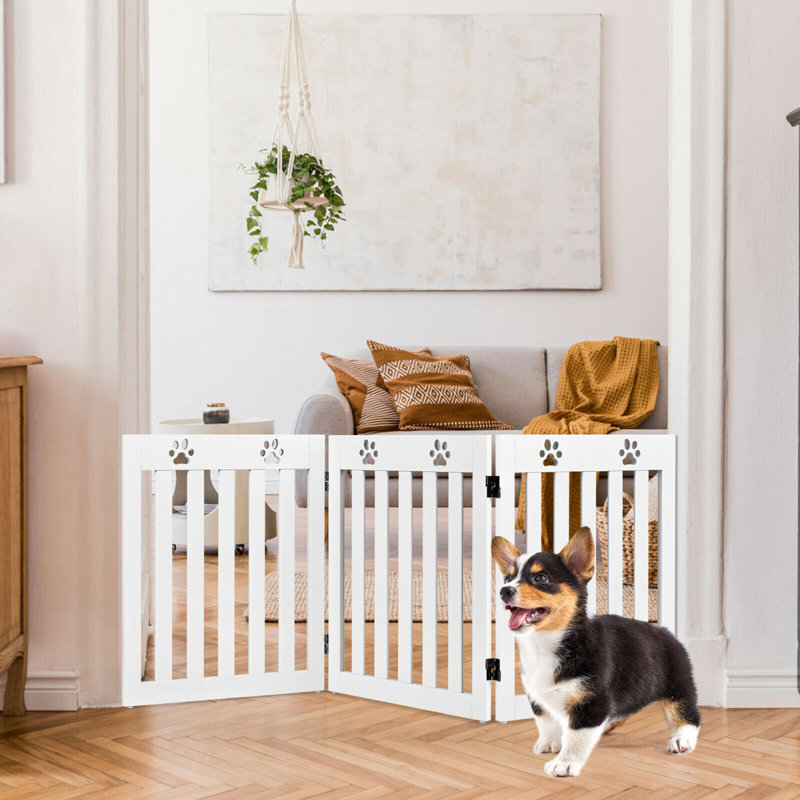 Barrière pour animaux Kol bisen, Blanc, L 59,5 po