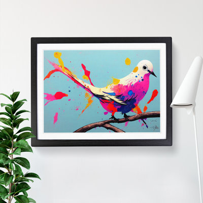 Dove Bird Splash Vol.1 Abstract 1 Piece Single Picture Frame Painting