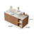Modern 36" Floating Bathroom Vanity, Luxury Faux Marble Top & Wood Base-680156418-680156668