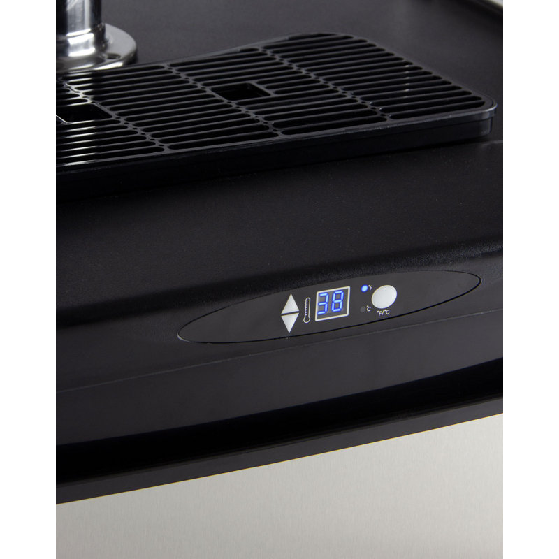 Kegco 5.8 cu. ft. Dual Tap Half Barrel (Full Size) and Mini Keg Freestanding Kegerator with Door Lock and Adjustable Temperature for Commercial Use