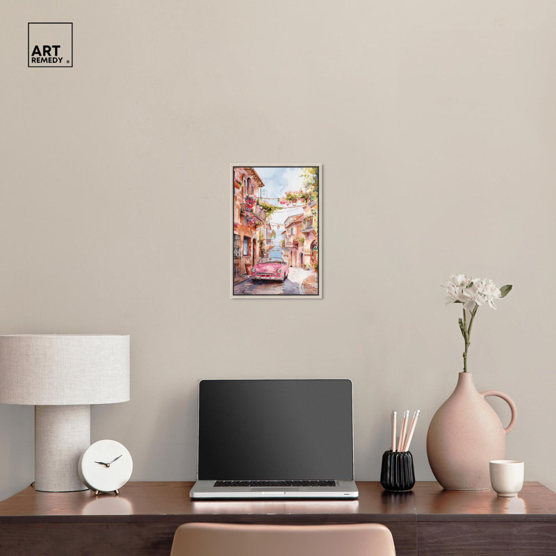 «Flourish Valley» par Monet Coastal , Cadre flottant argent, H 16 po x l 11 po