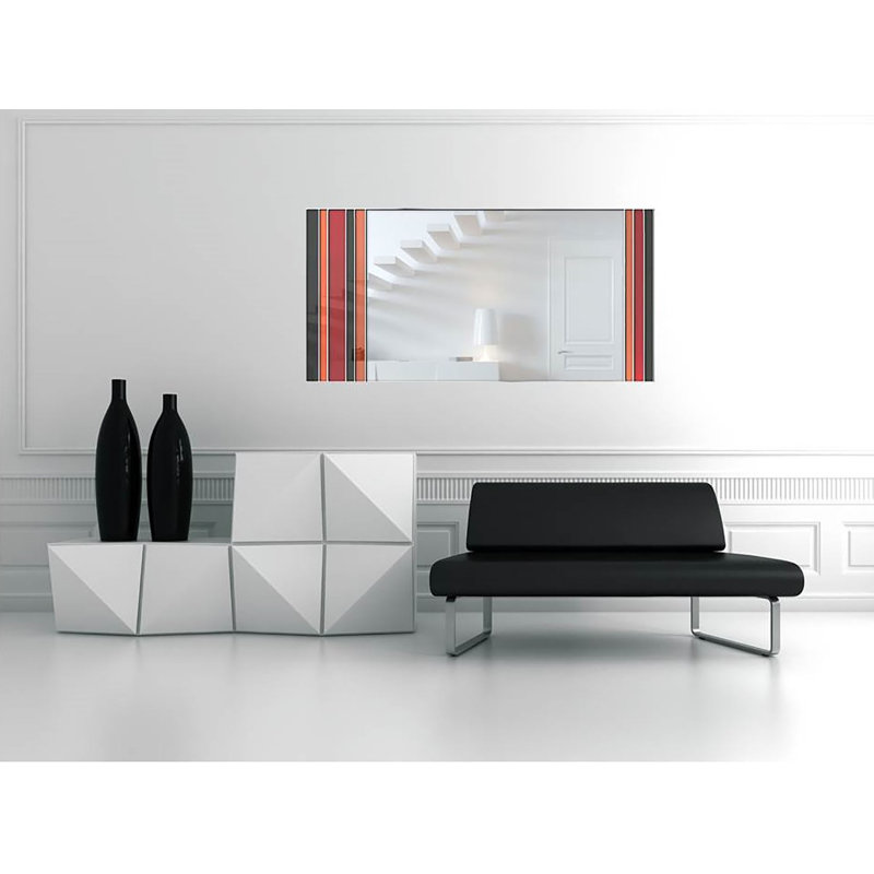Haileyville Flat Wall Mirror, Red