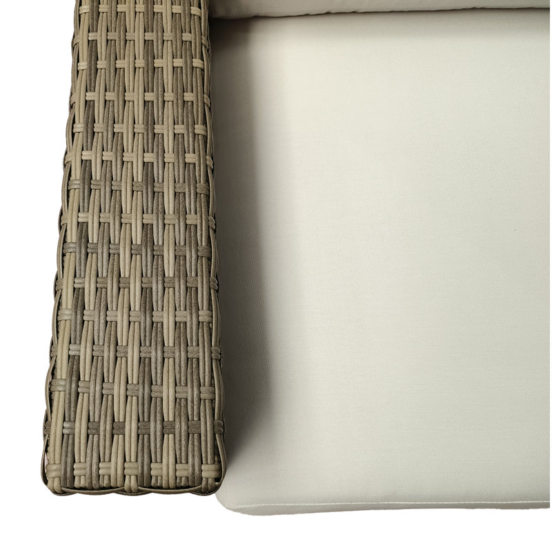 Ravinia Wicker Outdoor Swivel Lounge Chair with Sunbrella Cushions, No