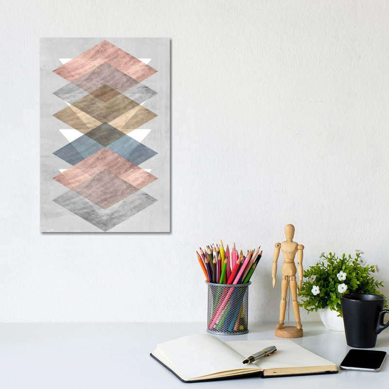 Diamond Allign II by Jennifer Goldberger - Wrapped Canvas Print, 31cm H x 20.5cm W