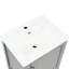 Meuble-lavabo de 20 pouces avec vasque en céramique blanche, meuble-lavabo en bois massif gris, porte à fermeture douce, support de rangement pour les essentiels, mouchoir à tablette ouverte, poignée de bar en acier inoxydable, lavabo moderne-553178875