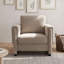 Fauteuil d'appoint rembourré à accoudoirs carrés-1509421636