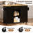 Kitchen Island With Drop Leaf, Tilt Out Kitchen Trash Cabinet, Rolling Storage Cart With Lockable Wheels & Adjustable Shelves-1910262246