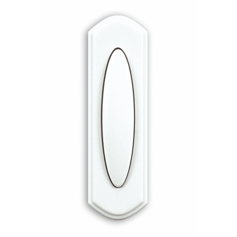 White Wireless Push Button Doorbell