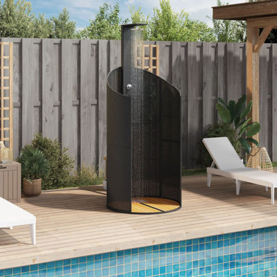 Free Standing Outdoor Shower and Footwash Spout
