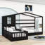 Lit plateforme simple en bois avec clôture et lattes Ikera-87937154