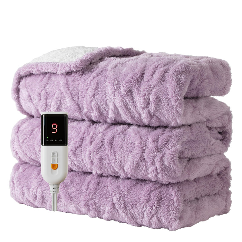 Heated Throw Blanket, Purple