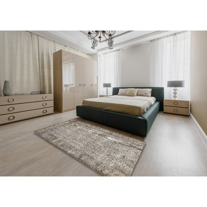 Tapis contemporain brun clair, Rectangle 5 pi x 8 pi