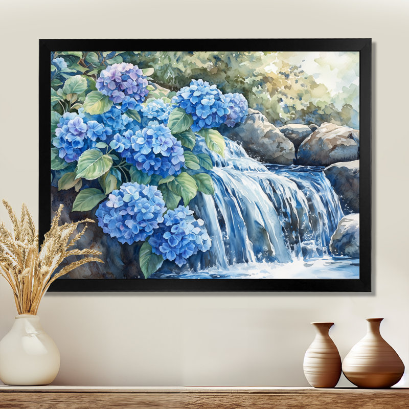 Ilyena - Floral Wall Art, Reproduction encadrée d'une seule photo, H 30 po x l 40 po, Noir, noir, noir, noir