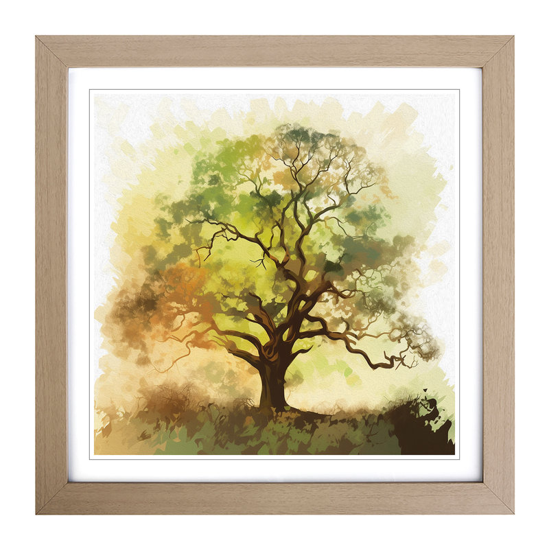 Oak Tree Abstract Art No.2 - Framed Print, Oak