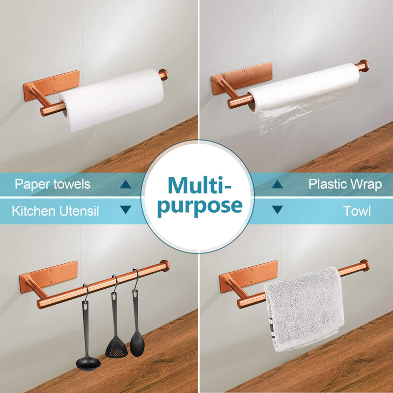 Silver Stainless Steel Wall Mount Paper Towel Holder