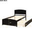 Lit plateforme simple avec lit gigogne - Bois massif pour un décor de chambre à coucher pratique pour créer un espace élégant-1409799010