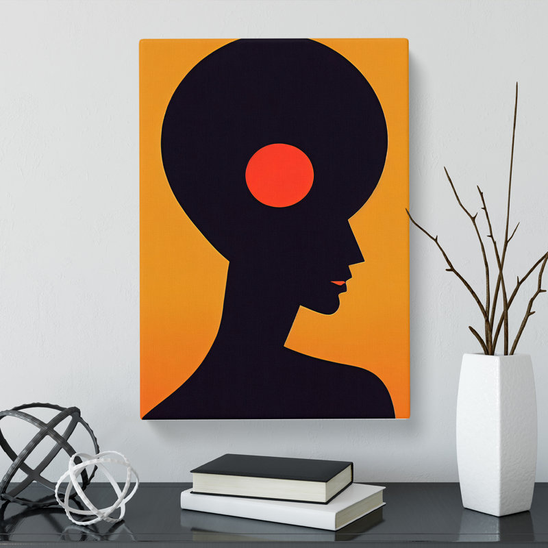 Abstract Female Portrait - Wrapped Canvas, 76cm H x 50cm W x 3cm D