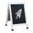 30" x 20" Magnetic A-Frame Chalkboard with Chalk and Eraser - White