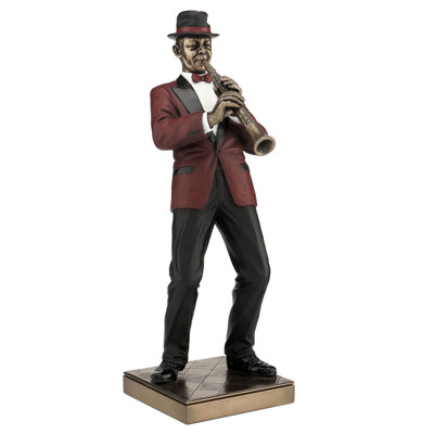 12.2 in H Clarinet Player, Poly Resin