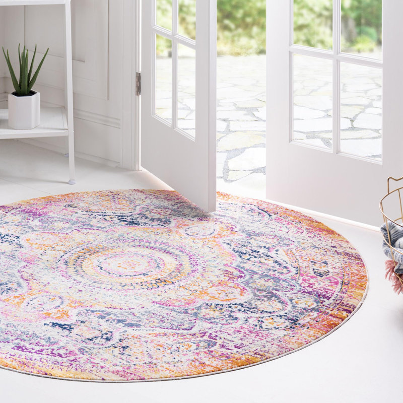 Oriental Indoor Rug, Round 3'7"