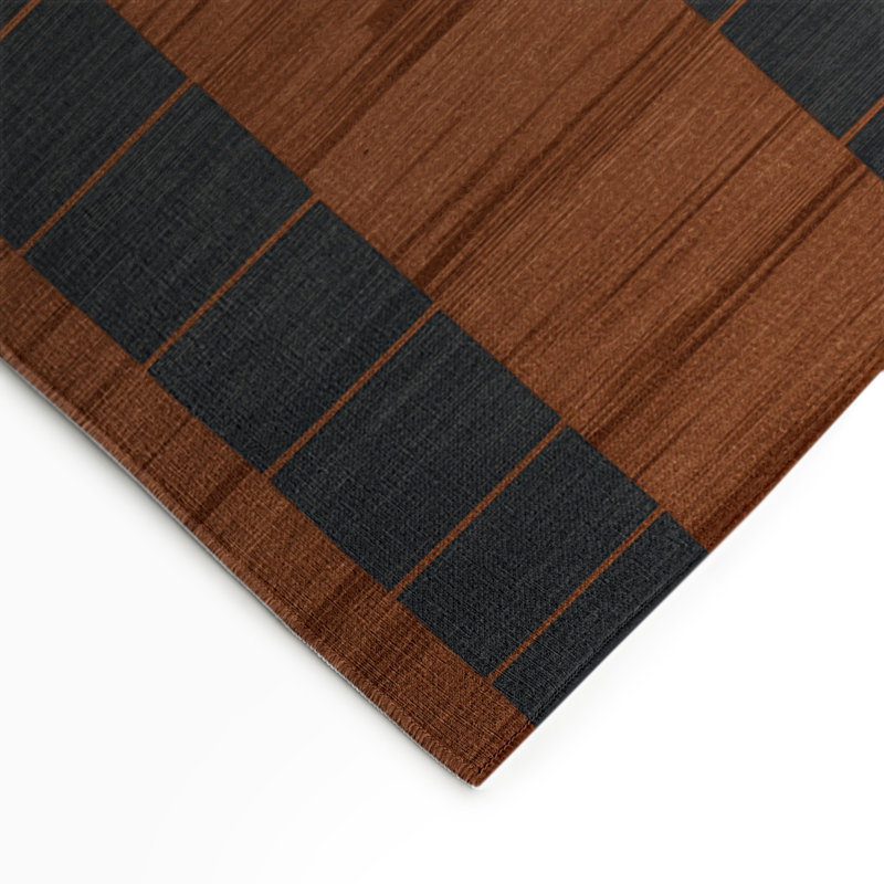 Tapis intérieur / extérieur gris HorizontalStripes, Rectangle 5 pi x 7 pi