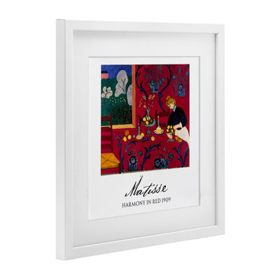 Matisse Harmony, reproduction encadrée rouge sous verre, design Vintage Hustle