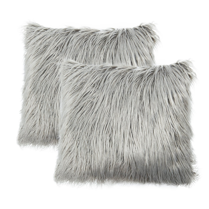 Mongolian Pillow Cover, Gray