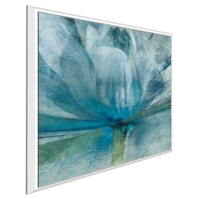 «Blue Awakening», reproduction, H 39,5 po x l 63,5 po x P 2 po, Cadre flottant blanc