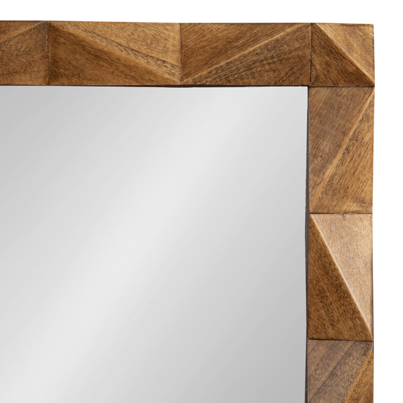 Miroir de salle de bain, Bois brun moyen
