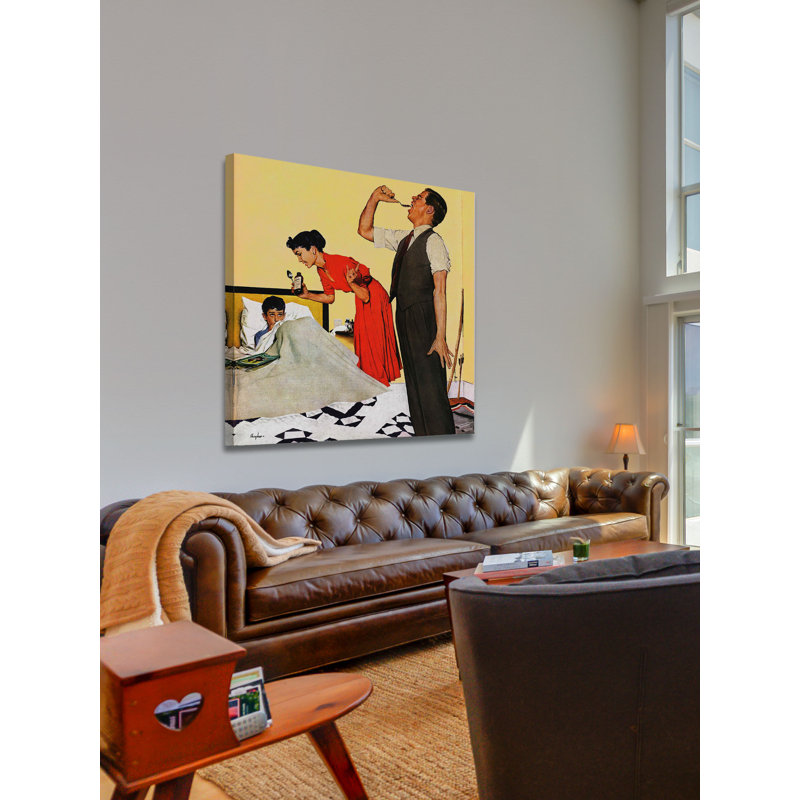 24" x 24" Midcentury Canvas Print with Sustainable Wood Frame