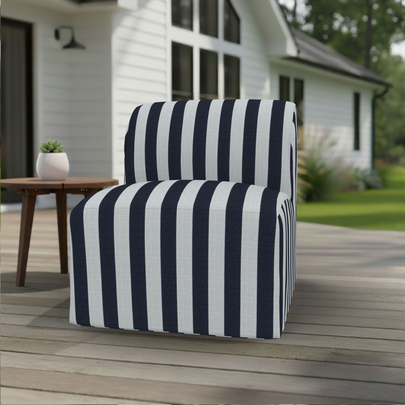 Chaise de patio Praia Sunbrella®, Sunbrella® rayé à brume expressive