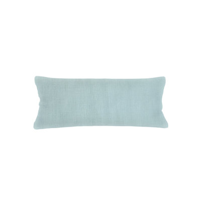 Oreiller pour le corps en lin turquoise 20 x 54 avec insert en duvet synthétique