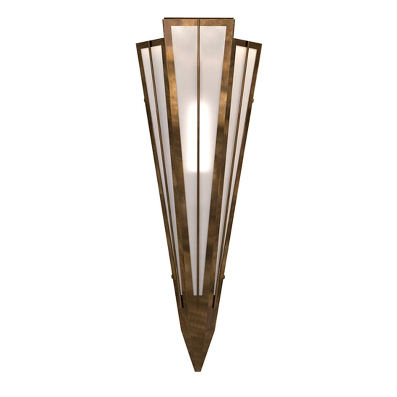 Brum 2 - Light Flush Mounted Sconce, Contrail Mist, Antique Copper