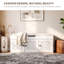 Banc de rangement à chaussures 40 po, banc de rangement avec coussin supérieur, banc à chaussures pour salon, chambre à coucher et entrée, blanc-247001331-236374231